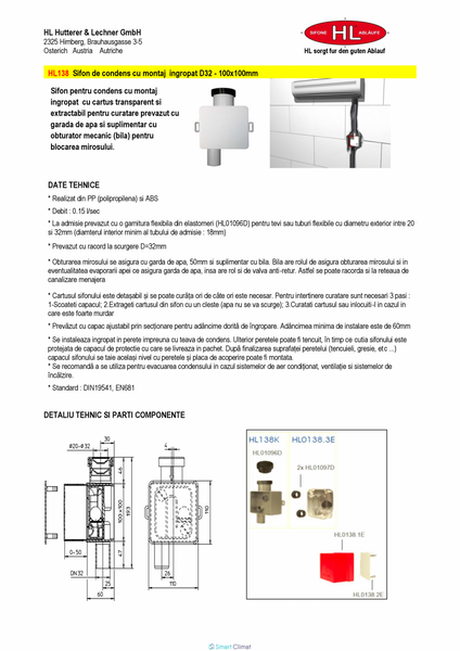 Sifon pentru aparate de climatizare HL138 ID999MARKET_5950794 foto