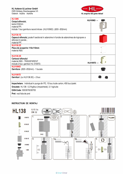 Sifon pentru aparate de climatizare HL138 ID999MARKET_5950794 foto