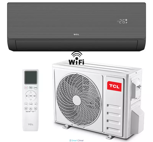Aparat de aer condiționat TCL TAC-12CHSD/ZG41IHB negru, invertor, R32, Wi-Fi 6877992 foto