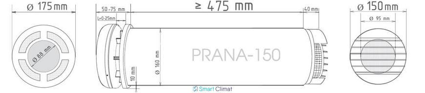 Рекуператор воздуха Прана 150 Premium WiFi ID999MARKET_6607918 фото