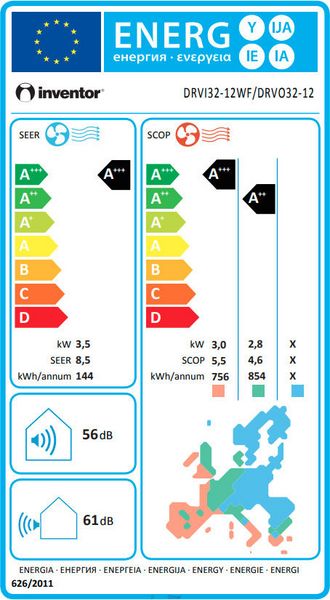 Aer condiționat Inventor Dark DR2VI32-12WFI/DR2VO32-12 ID999MARKET_6316468 foto