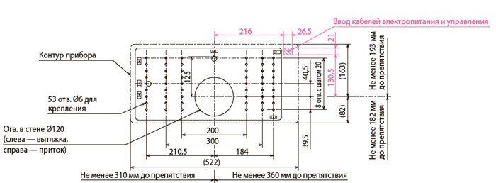 размеры Mitsubishi Electric VL-50SR2-E